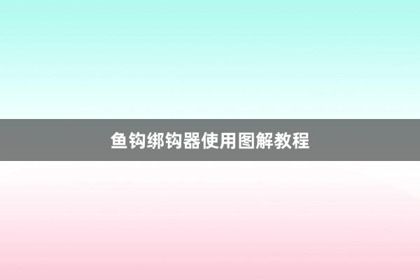 鱼钩绑钩器使用图解教程